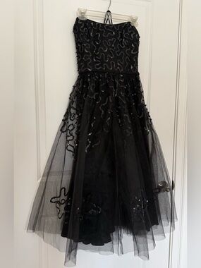 strapless open back dress Leely Women Sparkly Black Corset Tight Short Prom Dress Sequins Spaghetti  Straps Tulle Backless Cocktail Dress with Applique – leelyuk